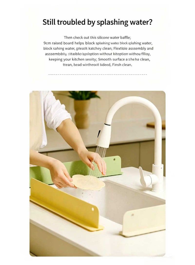 Silicone sink water blocking board, kitchen splash proof board, silicone water blocking strip for sink, sink, and vegetable basin. - Image 4