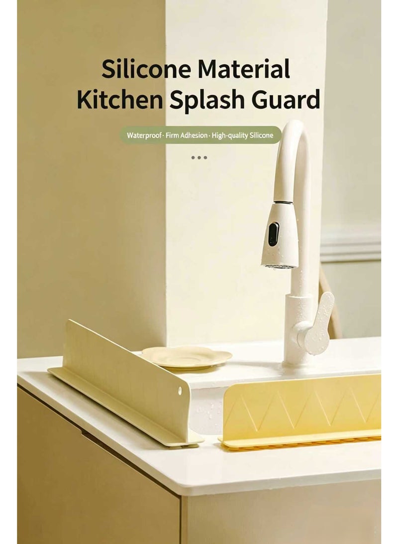 Silicone sink water blocking board, kitchen splash proof board, silicone water blocking strip for sink, sink, and vegetable basin. - Image 2