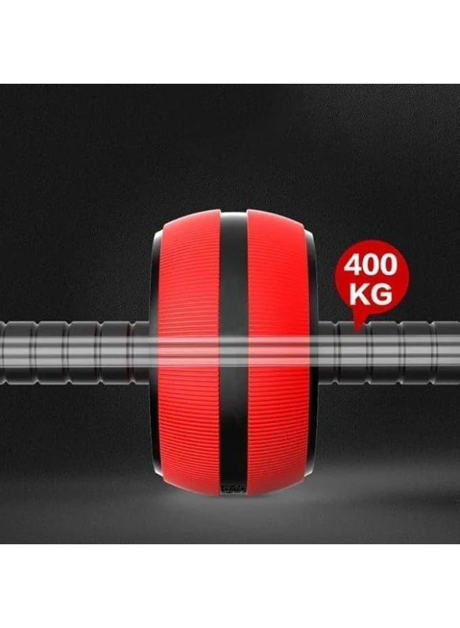 سبورت كيو عجلة تمارين البطن SportQ - جهاز تدريب قوة عضلات البطن للياقة البدنية المنزلية، جهاز تمارين بطن مزدوج العجلات بمقابض مانعة للانزلاق ووسادات ركبة إضافية، جهاز تدريب بطن صغير الحجم للرجال والنساء - Image 3