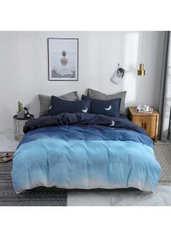 Sharpdo 4 Pieces Bed Sheet Set Luxury Cotton Microfiber Soft Quilt Set with 1 Comforter/Quilt Cover, 1 Flat Sheet and 2 Pillowcases Single 2.2m(220*240cm) Bed  - Image 1