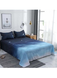 Sharpdo 4 Pieces Bed Sheet Set Luxury Cotton Microfiber Soft Quilt Set with 1 Comforter/Quilt Cover, 1 Flat Sheet and 2 Pillowcases Single 2.2m(220*240cm) Bed  - Image 2