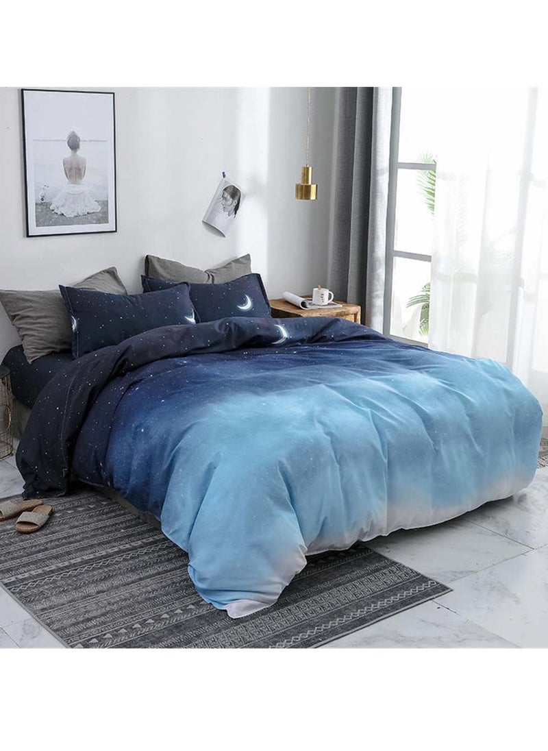 Sharpdo 4 Pieces Bed Sheet Set Luxury Cotton Microfiber Soft Quilt Set with 1 Comforter/Quilt Cover, 1 Flat Sheet and 2 Pillowcases Single 2.2m(220*240cm) Bed  - Image 5