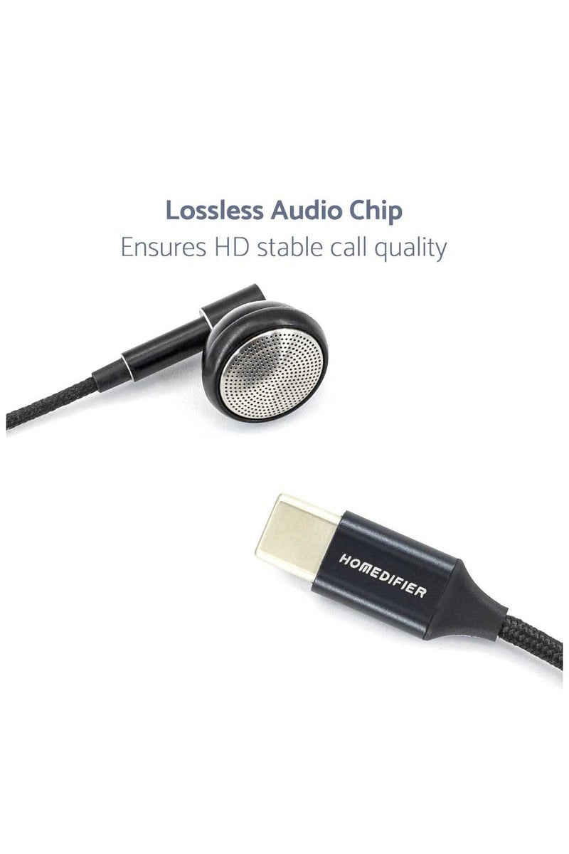 HOMEDIFIER Single Mono Earphones Type C with High-Clarify Mic and Voice recording - Image 4