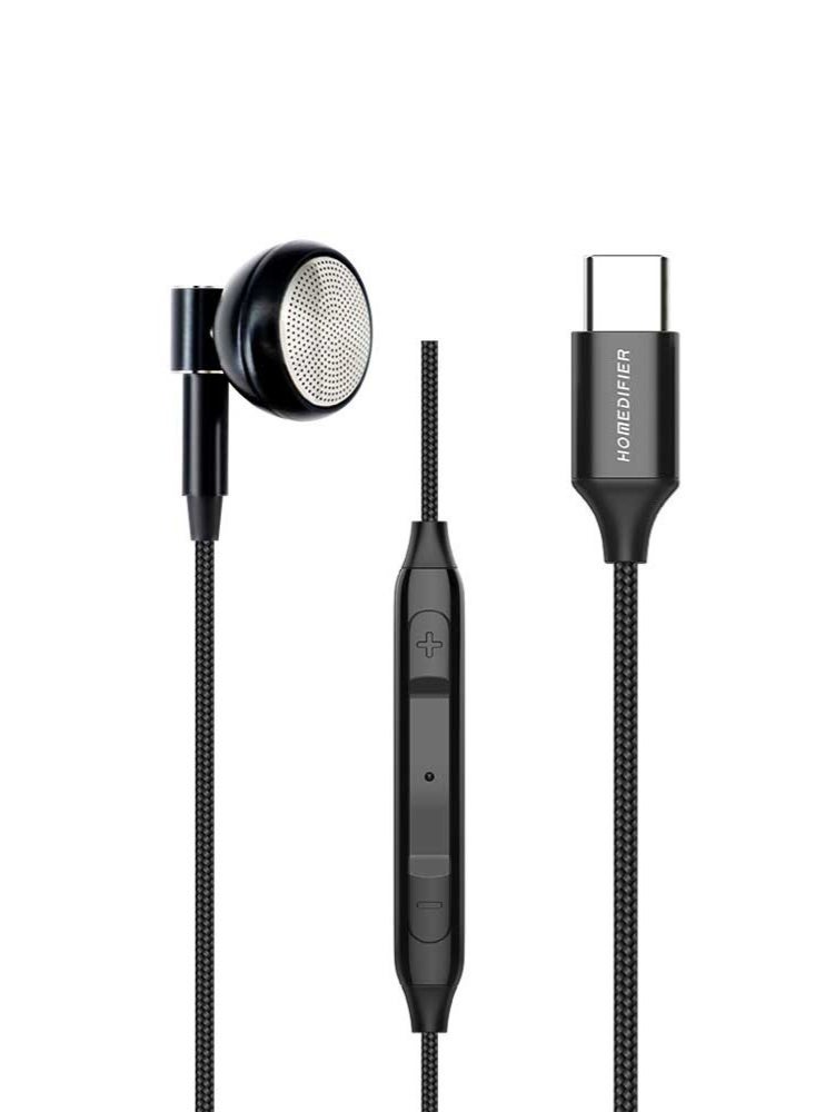 HOMEDIFIER Single Mono Earphones Type C with High-Clarify Mic and Voice recording - Image 1