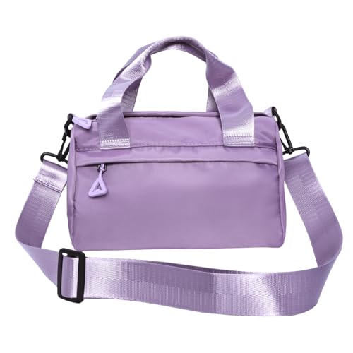Hftjtsa Mini Black Gym Bag Sport Bag Adjustable Small Duffle Bag Detachable Strap Gym Tote For Women Small Duffle Bag (Purple) - Image 1