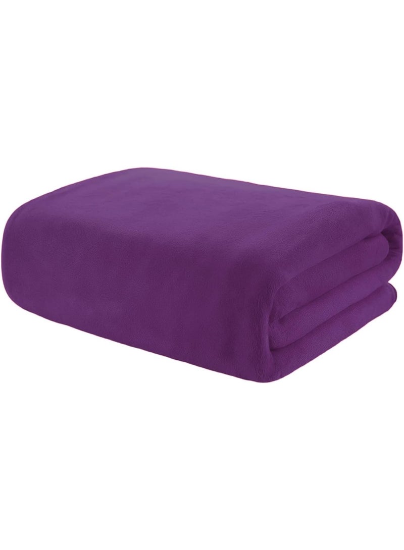 Fabienne Over-Sized Beach Towel 100x200cm Microfiber Extra Large Bath Sheet Pool Towel Yoga Towel Spa Towel Soft, High Absorption and Quick-Drying Purple - Image 1