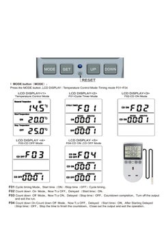 SYOSI SYOSI Digital Thermostat Temperature Controller Socket Outlet 230V 16A Timer Switch Plug with 1.7m Sensor Heating Refrigerator Thermostat Regulator for Greenhouse Reptile Terrarium Home  - Image 5