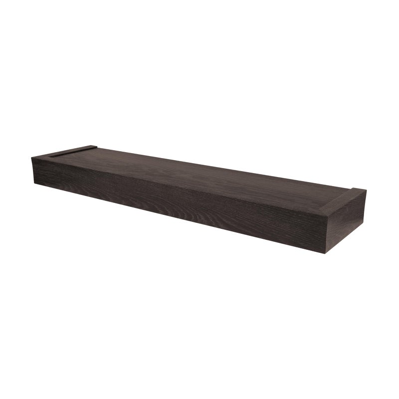 HIGH & MIGHTY Modern 24" Floating Shelf Holds up to 20 lbs, Easy Tool-Free Dry Wall Installation, Flat, Espresso | 515659 - Image 1