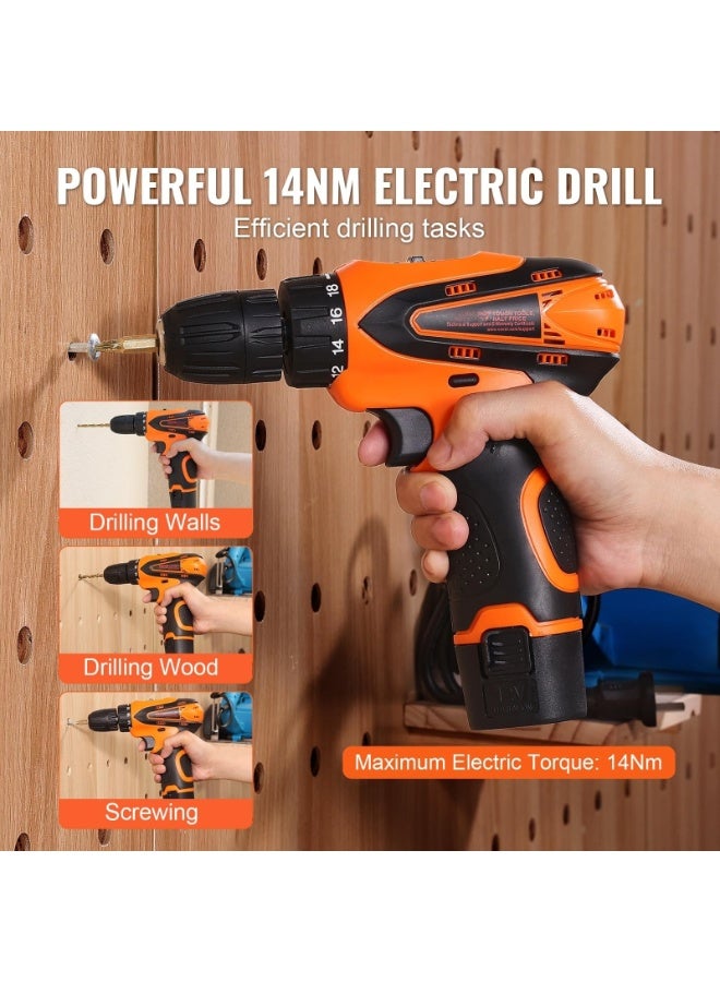 XiuWoo Cordless Drill Tool Kit 146-Piece Power Tool Household Tool Set with Electric Drill and Portable Tool Storage Case for Home Maintenance, DIY Projects, and Automotive Repair - Image 4