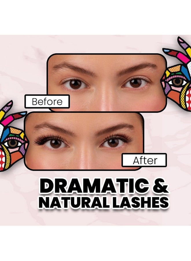 MARS Fabulash Eyelashes for Women | Lightweight False Eye Lashes | Synthetic Hair and Lightweight | Easy to Fits in Any Eye shape (11-Glam On) - Image 4