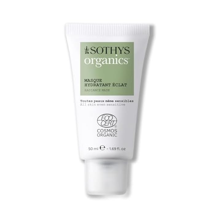 SOTHYS Organics Radiance Mask | Hydrating Organic Face Mask with Birch Sap for Sensitive, Oily & Dry Skin | Vegan, Moisturizer Boost - Image 1