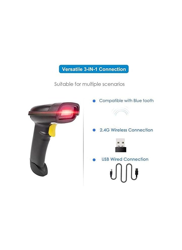 Generic NETUM Bluetooth Handheld USB Wireless 1D 2D QR Barcode Scanner Used for Payments in Store Black (NT-1228BL)  - Image 2