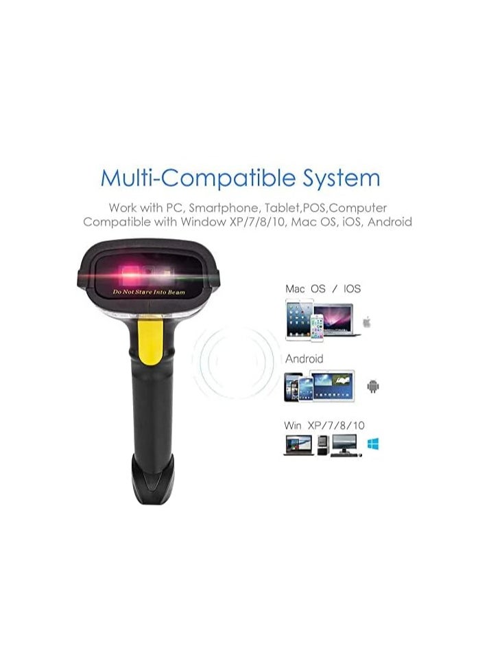 Generic NETUM Bluetooth Handheld USB Wireless 1D 2D QR Barcode Scanner Used for Payments in Store Black (NT-1228BL)  - Image 3