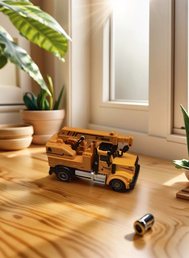tangs 2.4GHz Remote Control Alloy Crane Truck – 1:64 Scale with Manually Rotating Boom & LED Lights - Image 3