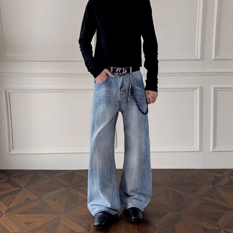 Unisex Classic Denim Jeans Loose Fit Daily Outdoor Wear - Image 2