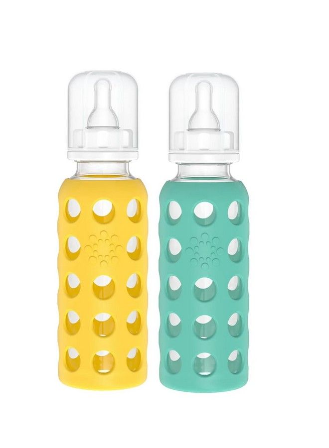 lifefactory 9Oz Glass Baby Bottle 2Pk Kale/Mango - Image 2