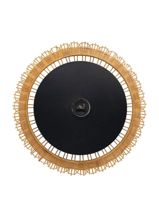 DANUBE HOME Danube Home Sansa Pp Like Jute Wall Clock - White 80X80X4.5 Stylish Wall Decor Modern Clocks For Home Decororation Elegant Plastic & Paper Design Clocks| Decorative Home Accessories