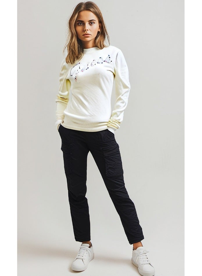 GUESS Guess Women Long Sleeve White Winter Top  - Image 1