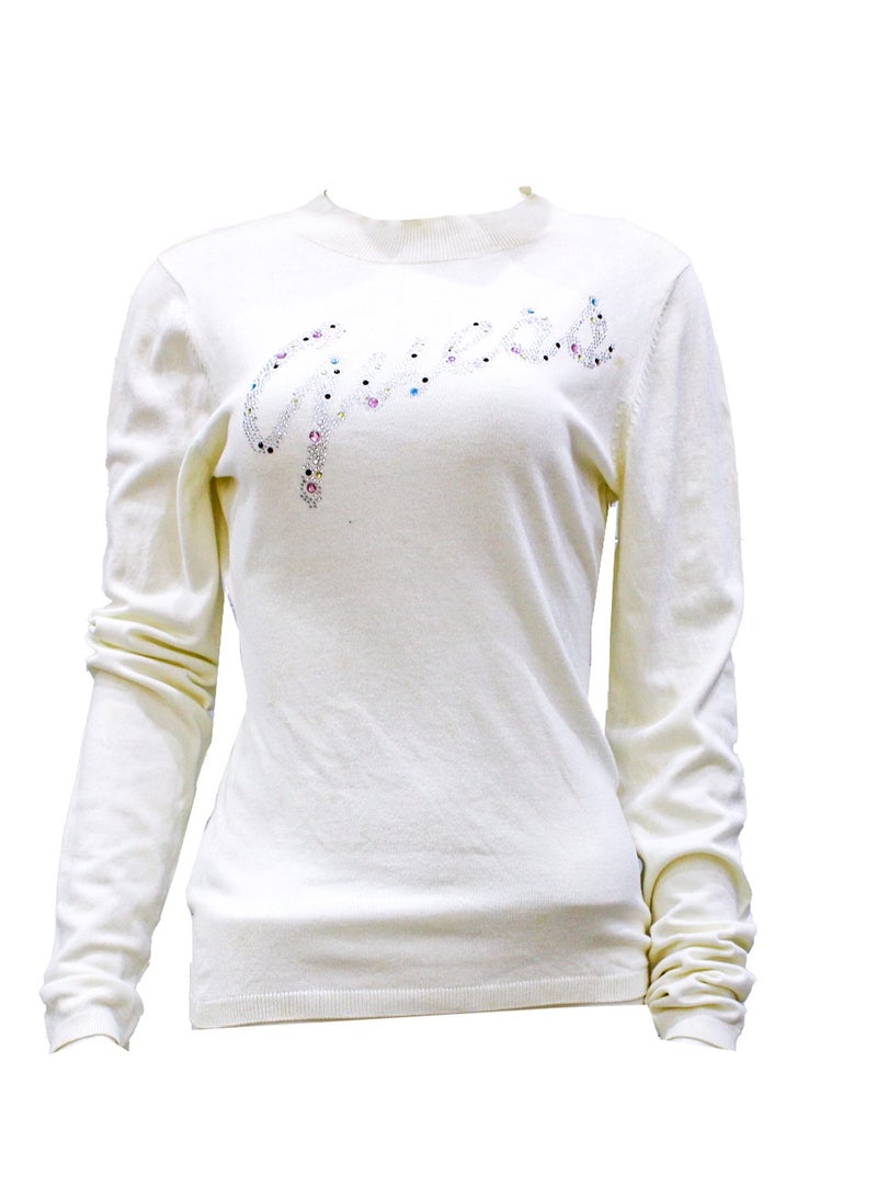 GUESS Guess Women Long Sleeve White Winter Top  - Image 2