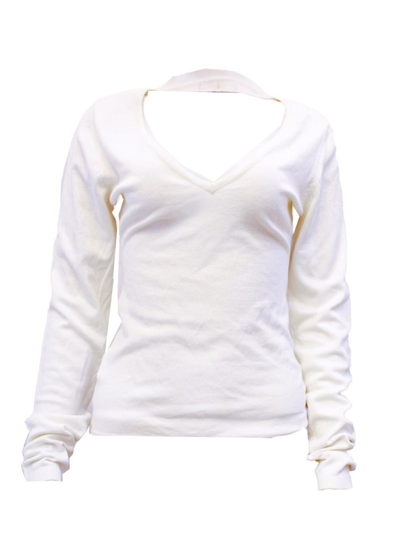 GUESS Guess Women Long Sleeve White Winter Top  - Image 3