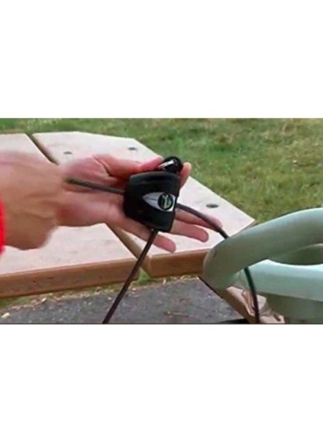 Master Lock Master Lock Black Python Bike Lock with Key, Adjustable Metal Cable Lock has a Weather Resistant Vinyl Coating for Outdoor Equipment, Bicycles, 6 Feet Long, 8417D  - Image 1