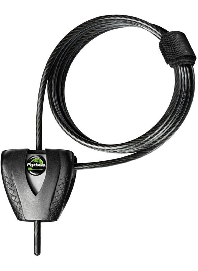 Master Lock Master Lock Black Python Bike Lock with Key, Adjustable Metal Cable Lock has a Weather Resistant Vinyl Coating for Outdoor Equipment, Bicycles, 6 Feet Long, 8417D  - Image 3