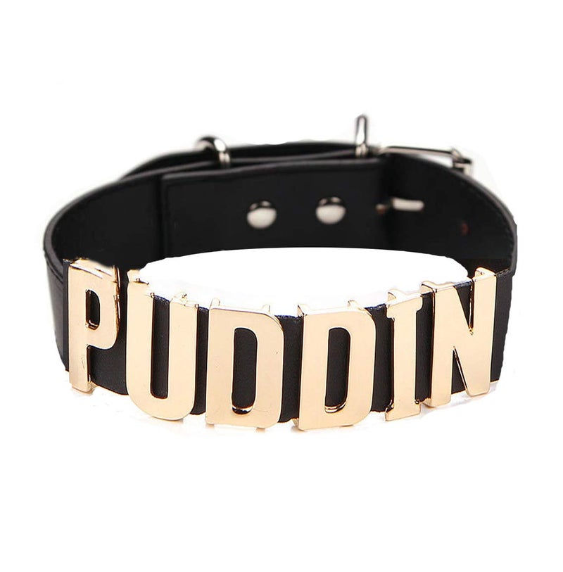 BUUFAN Leather Choker Necklace for Halloween Costume Accessories Collar for Women Birthday Partyï¼ˆBlackï¼‰