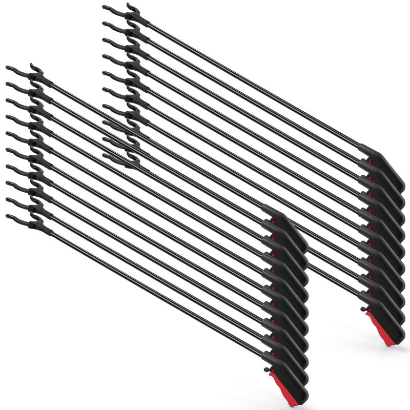 Norme 20 Pcs Grabber Reacher Tool Bulk 315 Long Handle Grabber Trash Picker for Elderly Lightweight Handy Aid Nonslip Claw Grabber Tool for Arm Extension 360 Rotating Pickup Stick