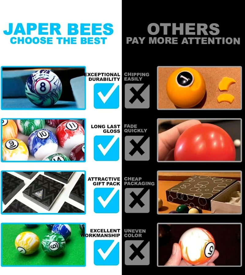 JAPER BEES Billiard Balls Pool Balls Billiard Set - Image 5