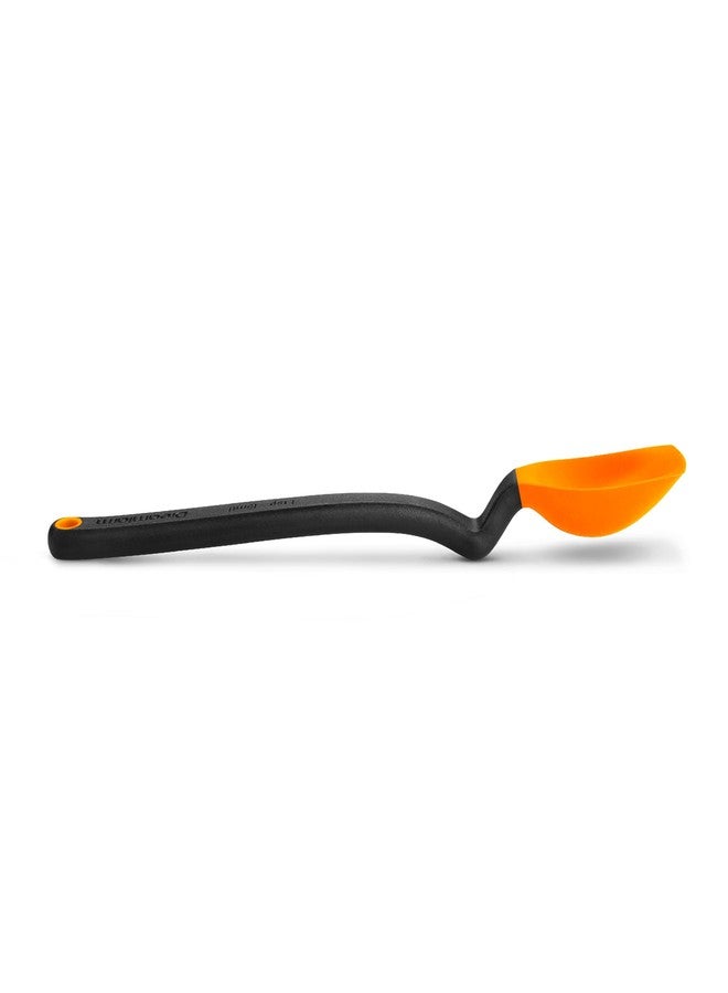 Dreamfarm Mini Supoon Non-Stick Sit-Up Silicone Scraping Cooking Spoon, Jar Scraper Measures 5ml Tsp - 8" Orange - Image 1