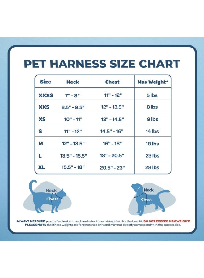 فوييجر حزام مقاوم للسحب، شبك مناسب لجميع الأحوال الجوية بتصميم عاكس للضوء للكلاب والقطط الصغيرة والمتوسطة، تثبيت محكم بشريط لاصق وإبزيم وحلقتين مزدوجتين من بيست بيت سبلايز، فوشيا بدرجتين، متوسط M - Image 5