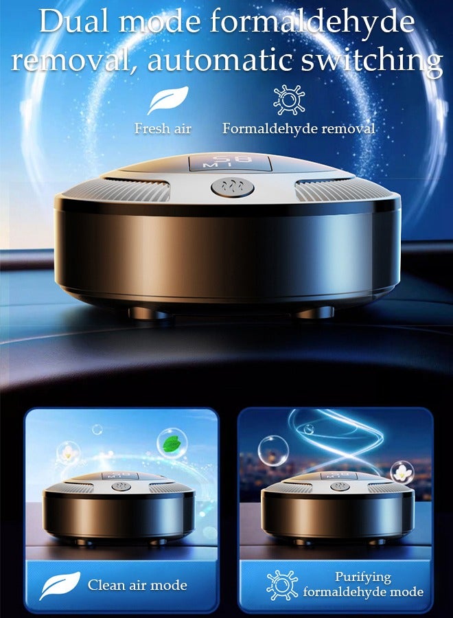 DUNISO Car Ionizer Air Purifier, USB Air Freshener, Portable Vehicle Air Purifier with USB Charging  3 Speeds, Filters for Pollution, Odors, Gases, Viruses, Great for Travel or Commute - Image 2