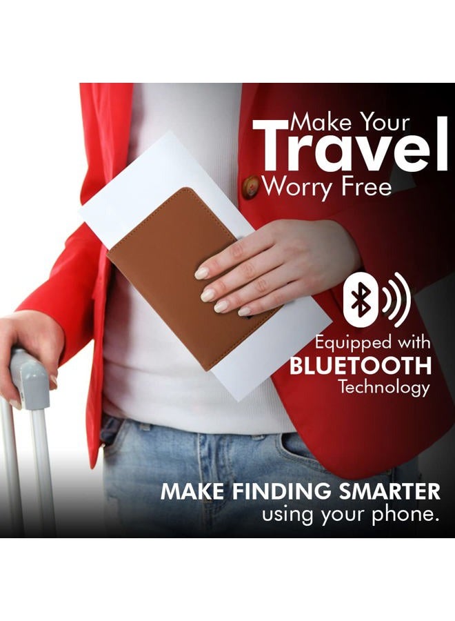 tag8 dolphin RFID blocking waterproof genuine leather wallet for men (tan) -passport & card holder wallet men | antitheft holder with bluetooth tracking, separation alert, android & IOS compatible - Image 5