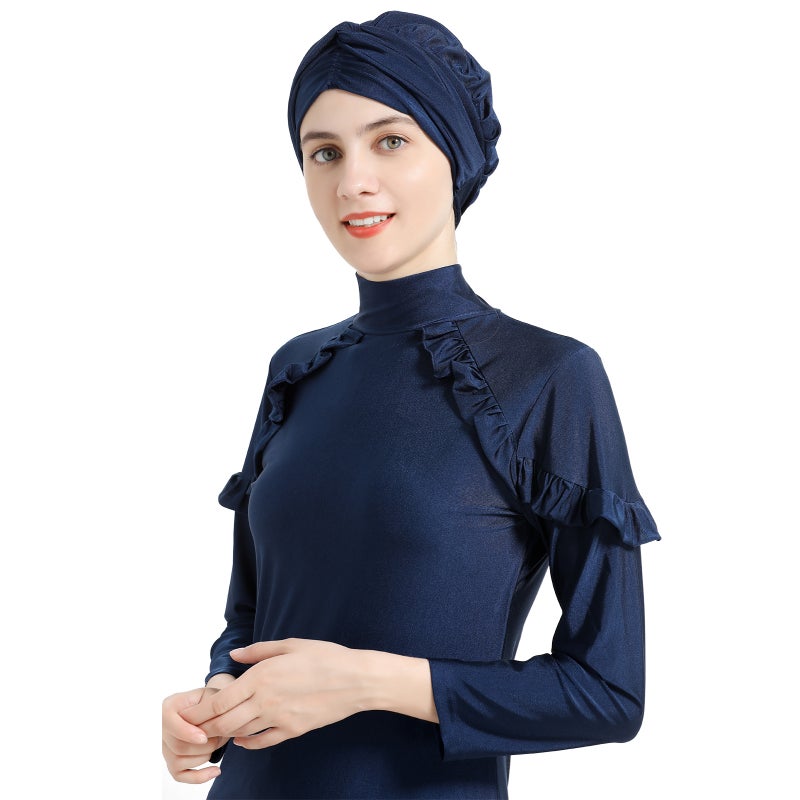 New Muslim Swimwear Modest Suit UV Protection L016 Black - Image 2