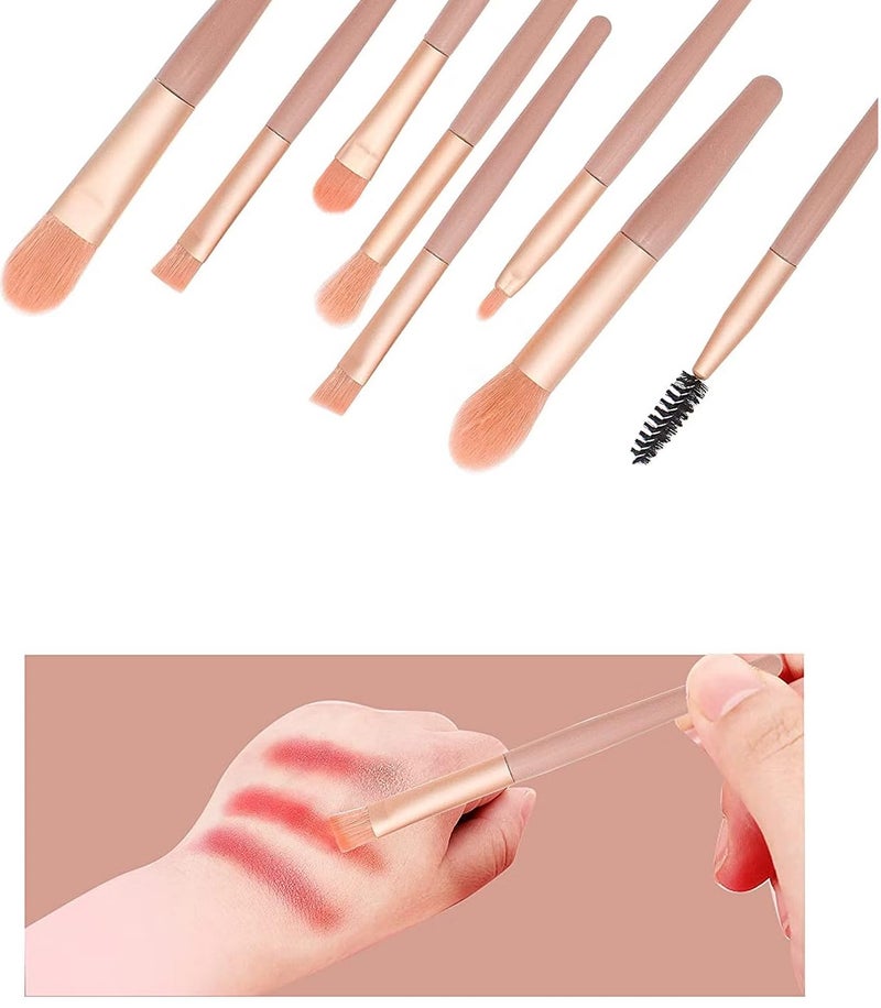 URBANMAC Makeup Brush Set 8PCS Mini With Storage (Dark_peach) - Image 3