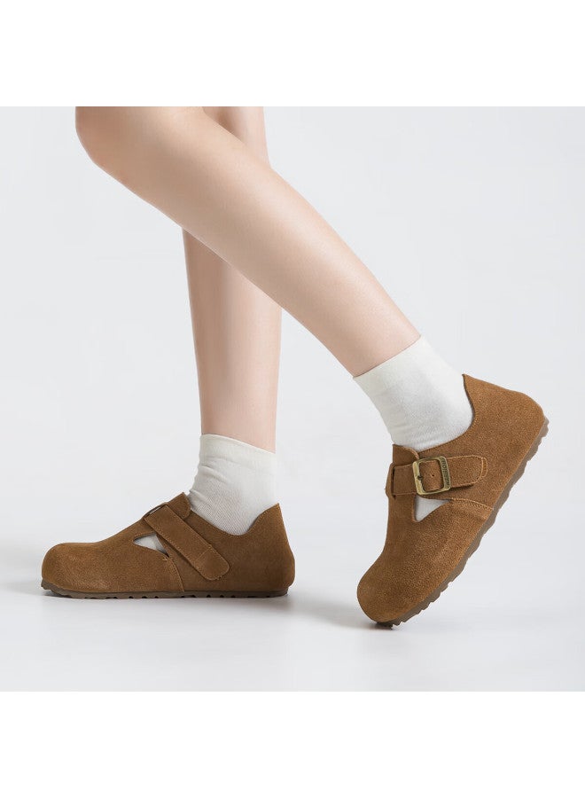 Pull Back Warrior Women's Slippers Autumn New Flat Comfortable Birkenstock Style Wxp2699 Size 35 Camel - Image 4
