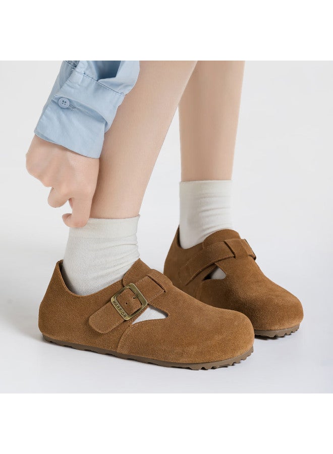Pull Back Warrior Women's Slippers Autumn New Flat Comfortable Birkenstock Style Wxp2699 Size 35 Camel - Image 5