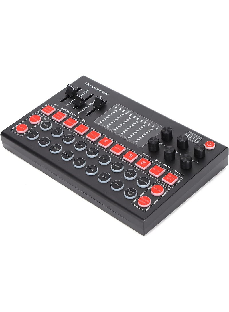 MUNTAQI M9 Live Sound Card – Professional Audio Mixer with Voice Changer, DJ Sound Effects, Bluetooth, Noise Reduction, All-in-One Podcast Equipment for Streaming, Recording, Karaoke, Gaming - Image 3