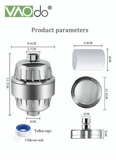 VAOdo High Pressure Shower Filter Head for People with Dry Hair and Skin Water Softener with Filter Shower Head Helps Remove Chlorine and Impurities  - Image 2