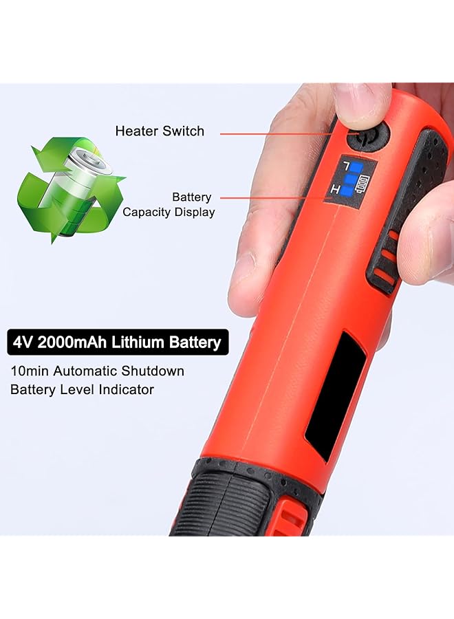 erorex Cordless Soldering Iron Kit Soldering Iron Kit 2000Mah Max 450℃ Fast Heating Soldering Pen Welding Tools With 3 Detachable Iron Tips Led Working Light - Image 5