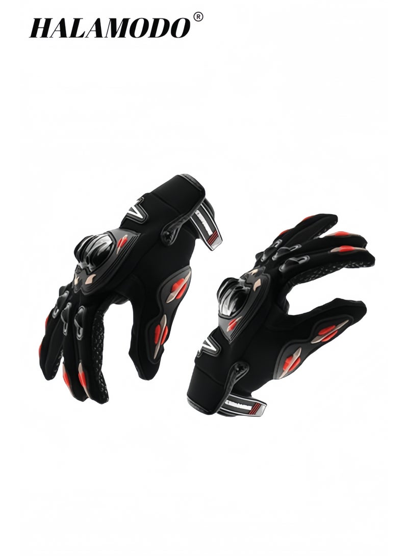 Halamodo Motorcycle Gloves for Men, Touchscreen Cycling Gloves for Outdoor Sports On-Road Off-Road Mountain Motorcycle Motorcross Motorbike Dirt Bike Bicycle Racing - Image 1