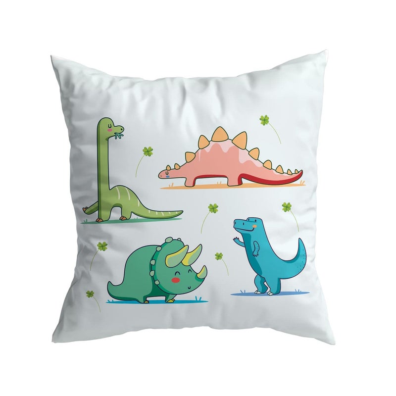 ASHVAH ASHVAH Funny Dinosaurs Cartoon CushionPillow Cover with Filler Milk Mug Return Gift for Kids Children Birthday  - Image 1