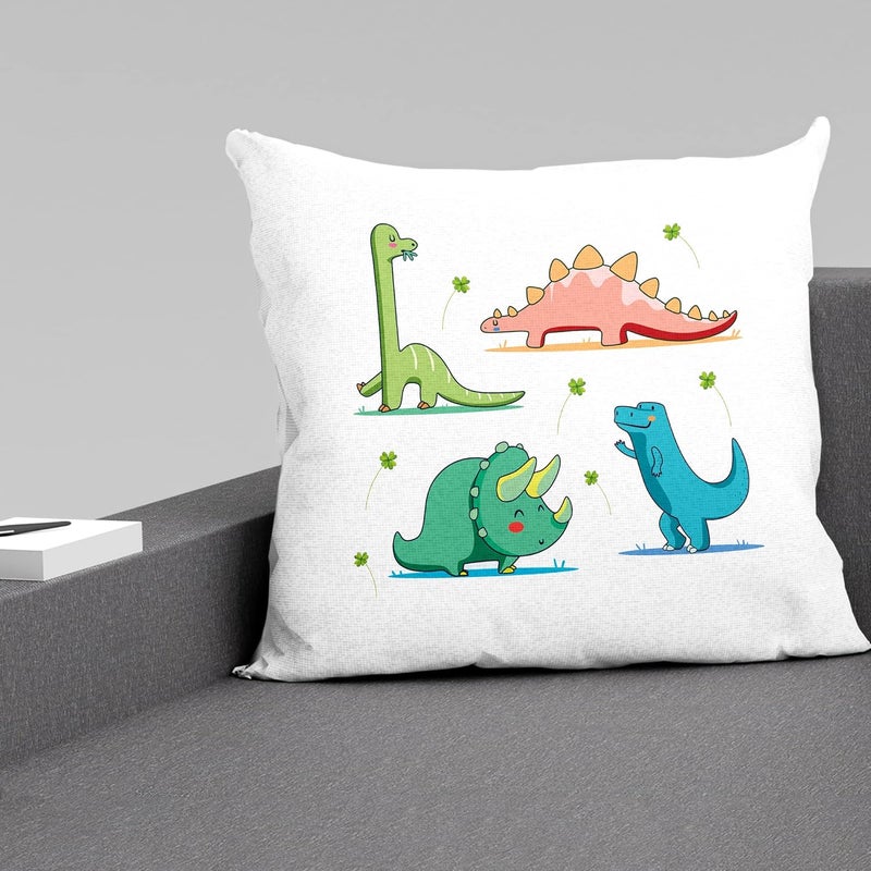 ASHVAH ASHVAH Funny Dinosaurs Cartoon CushionPillow Cover with Filler Milk Mug Return Gift for Kids Children Birthday  - Image 2