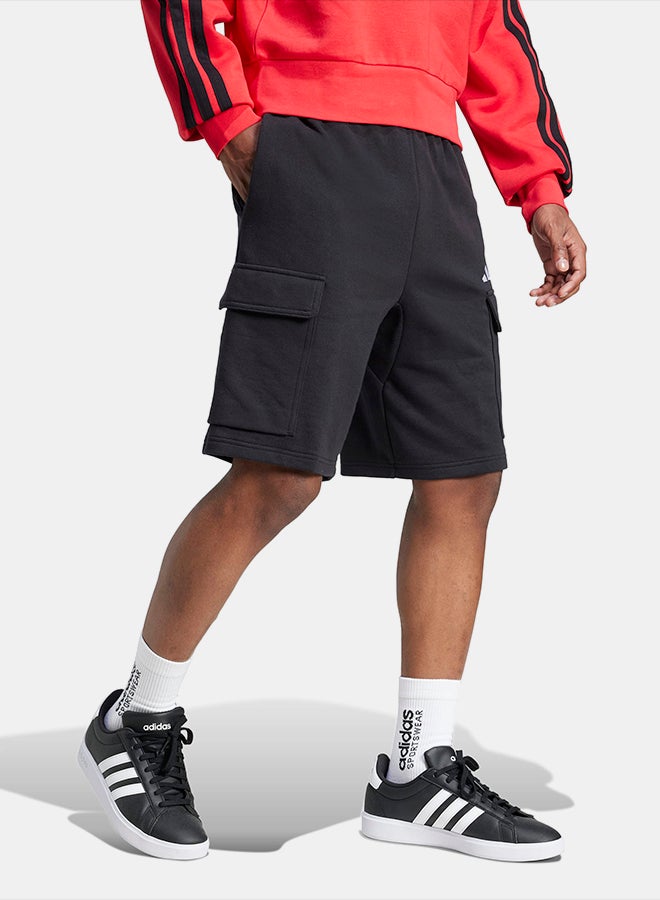 Adidas Essentials Feel Cozy Fleece Cargo Shorts - Image 1