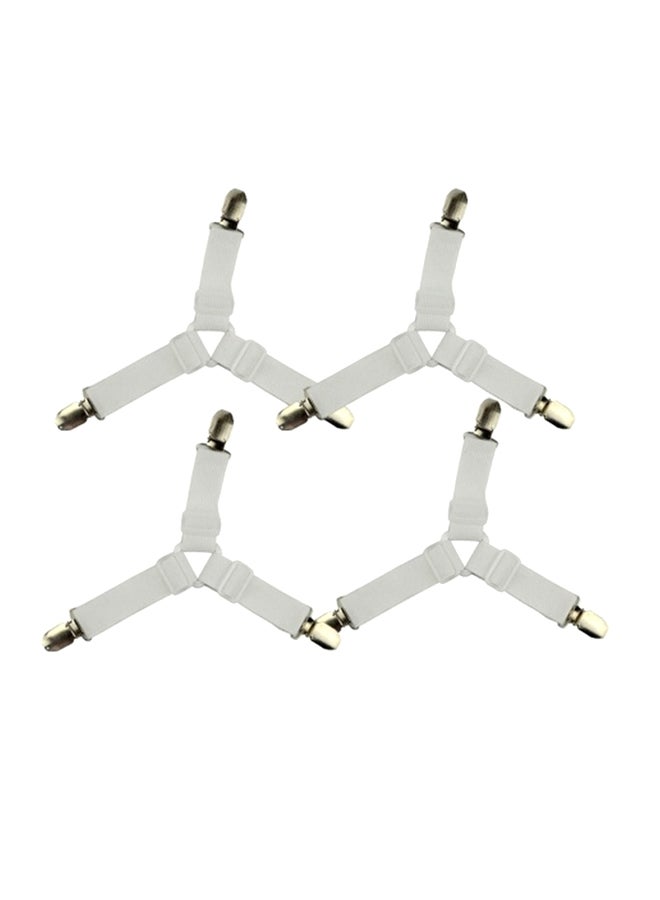 Adjustable Bed Sheet Fastener Combination White 14-25centimeter - Image 1