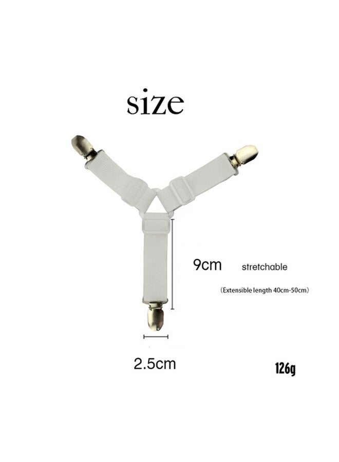 Adjustable Bed Sheet Fastener Combination White 14-25centimeter - Image 2