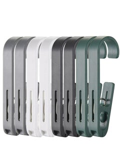 SYOSI 8pcs Large Laundry Hook Clothes Pins Sock Clip Plastic Drying Line Pegs for Home Kitchen Outdoor Trip  - Image 1
