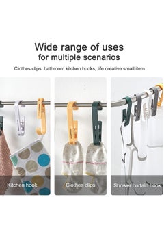 SYOSI 8pcs Large Laundry Hook Clothes Pins Sock Clip Plastic Drying Line Pegs for Home Kitchen Outdoor Trip  - Image 4