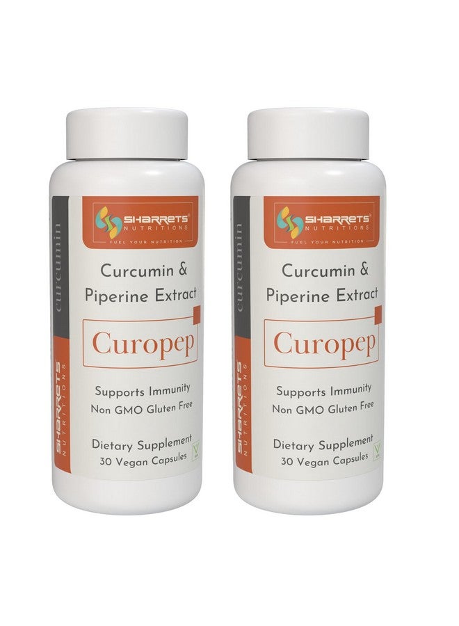 Sharrets Curopep Capsules (2 x30's) : Harness the Power of Turmeric Curcumin & Piperine for Holistic Well-Being. - Image 1