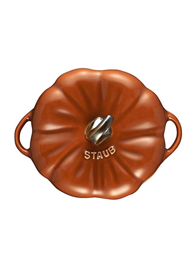 STAUB Ceramic 0.75-qt Petite Pumpkin, Oven & Stove Safe up to 572°F, Pumpkin Dish, Baking Candy Burnt Orange - Image 4